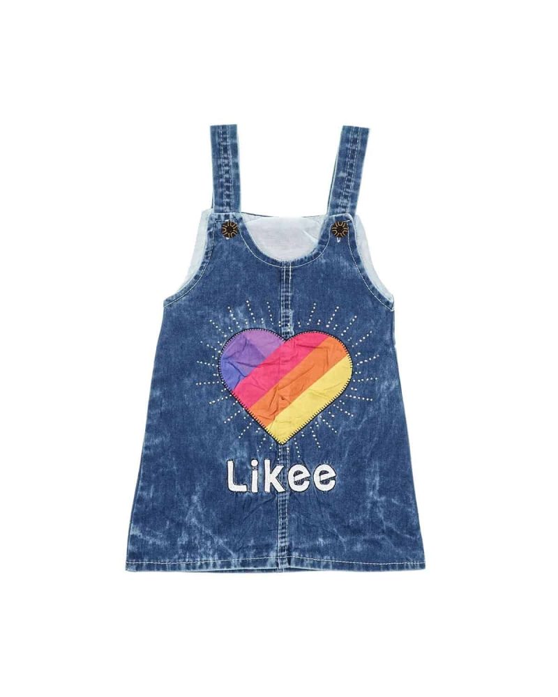 Τζιν Αμάνικο Φορεματάκι «Rainbow Heart»